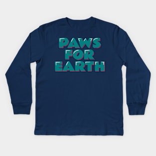 World Wildlife Day Paws for Earth Kids Long Sleeve T-Shirt